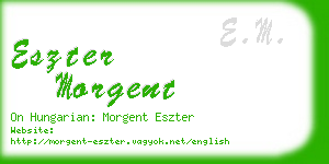 eszter morgent business card